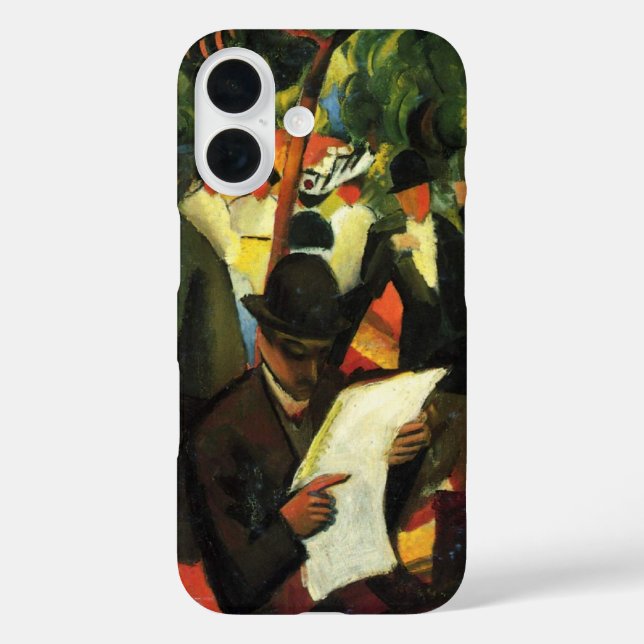 Coques Case-Mate iPhone Restaurant de jardin par August Macke. Art ancien (Verso)