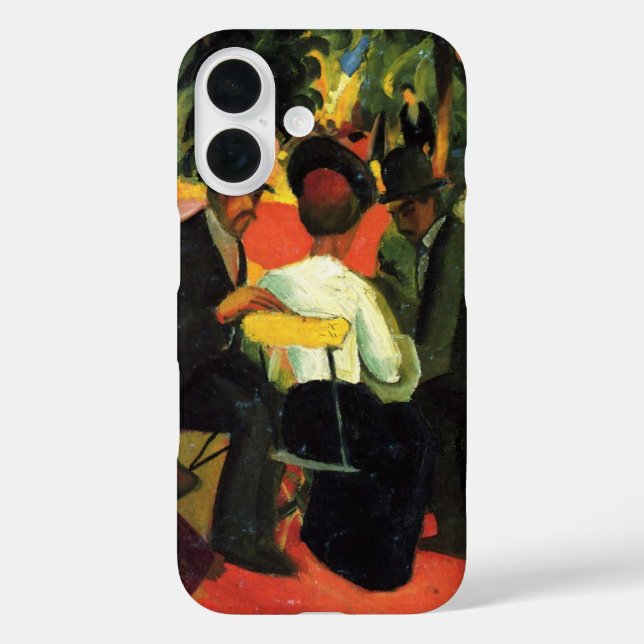 Coques Case-Mate iPhone Restaurant de jardin par August Macke. Art ancien (Verso)