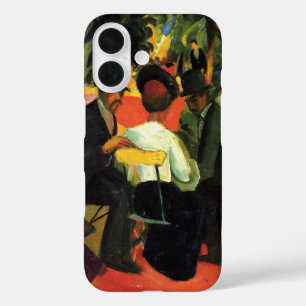 Coque Pour iPhone 16 Restaurant Garden par August Macke. Art vintage