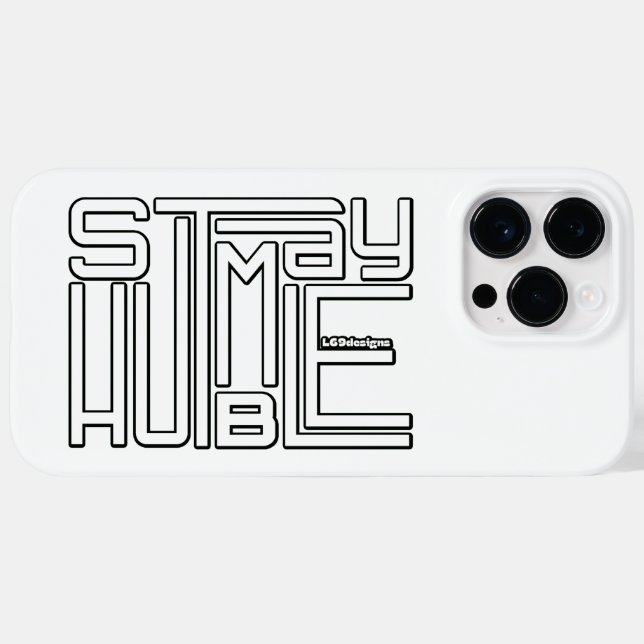 Coques Case-Mate iPhone RESTER HUMBLE motivation et inspiration (Verso (horizontal))