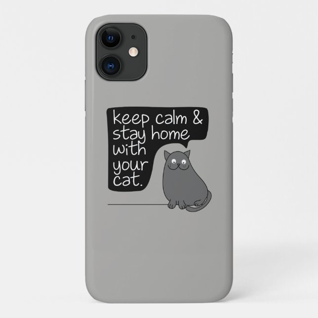 Coques Case-Mate iPhone Restez au calme et restez à la maison avec votre c (Dos)