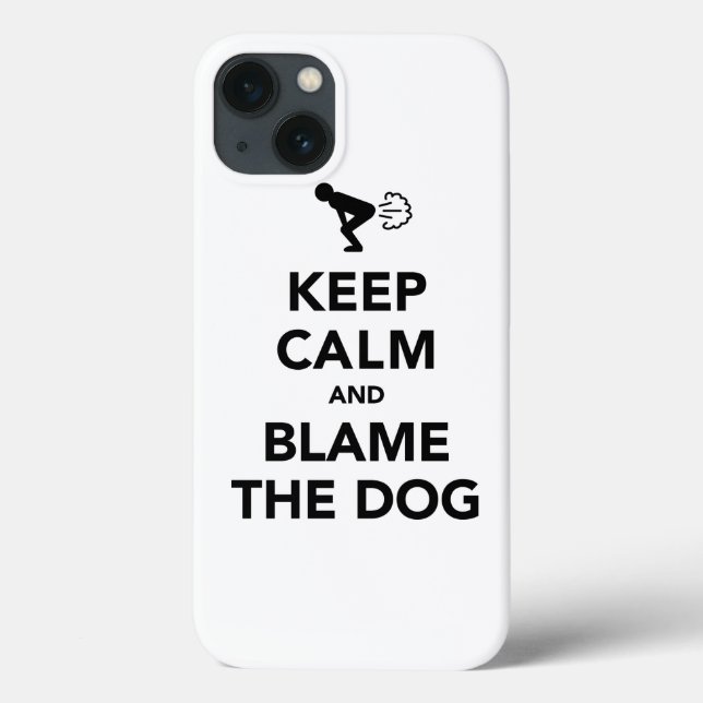 Coques Case-Mate iPhone Restez calme et blâmez le chien (Verso)