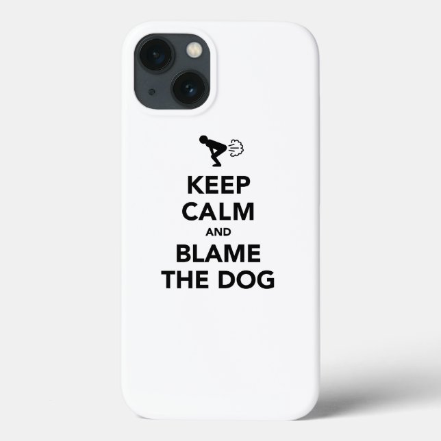 Coques Case-Mate iPhone Restez calme et blâmez le chien (Verso)