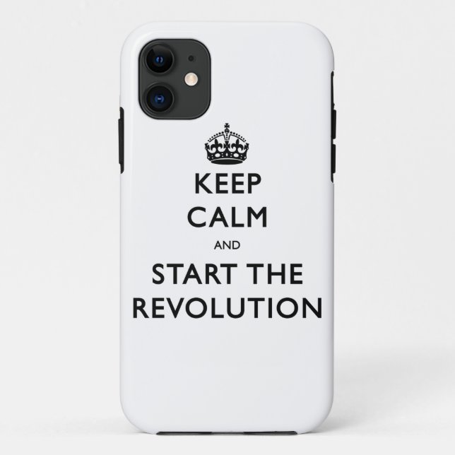 Coques Case-Mate iPhone Restez Calme Et Commencez La Révolution (Dos)