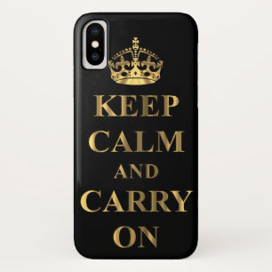 Coque iPhone X Restez calme et continuez