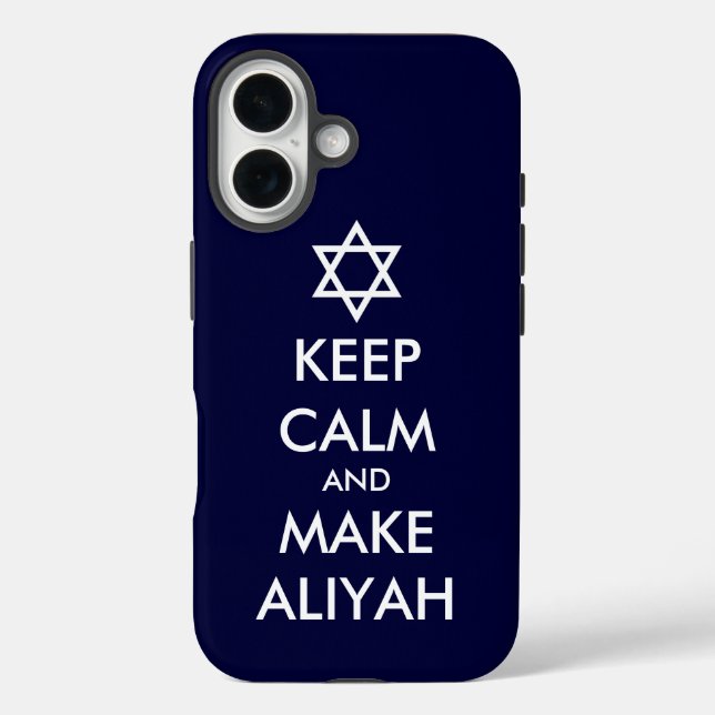 Coques Case-Mate iPhone Restez Calme Et Faites De L'Aliyah (Verso)