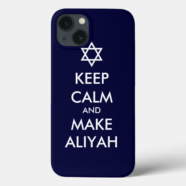 Coques Case-Mate iPhone Restez Calme Et Faites De L'Aliyah (Verso)