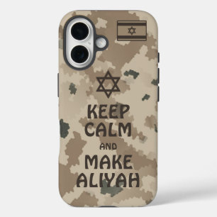 Coque Pour iPhone 16 Restez Calme Et Faites De L'Aliyah - Désert