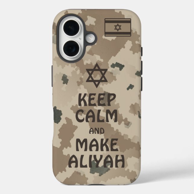 Coques Case-Mate iPhone Restez Calme Et Faites De L'Aliyah - Désert (Verso)