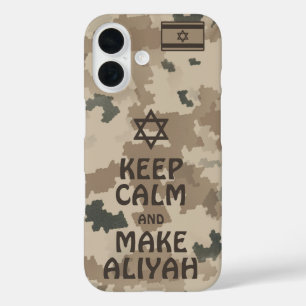 Coque Pour iPhone 16 Restez Calme Et Faites De L'Aliyah - Désert