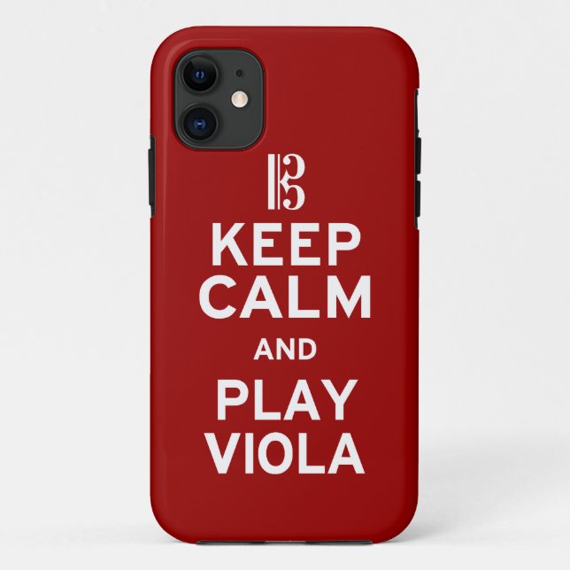 Coques Case-Mate iPhone Restez calme et jouez à la Viola (Dos)