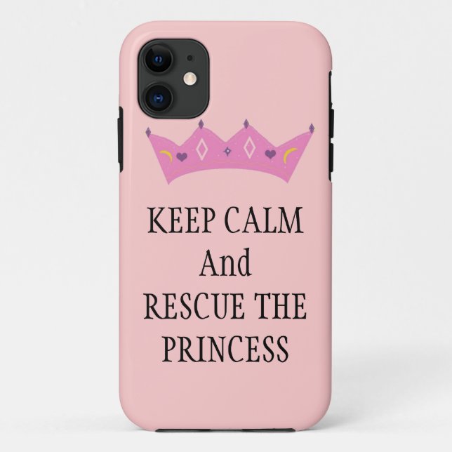 Coques Case-Mate iPhone Restez calme et Secourez la Princesse (Dos)
