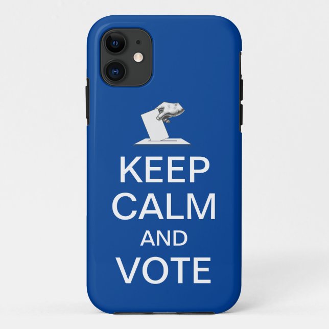 Coques Case-Mate iPhone Restez calme et votez 2026 (Dos)