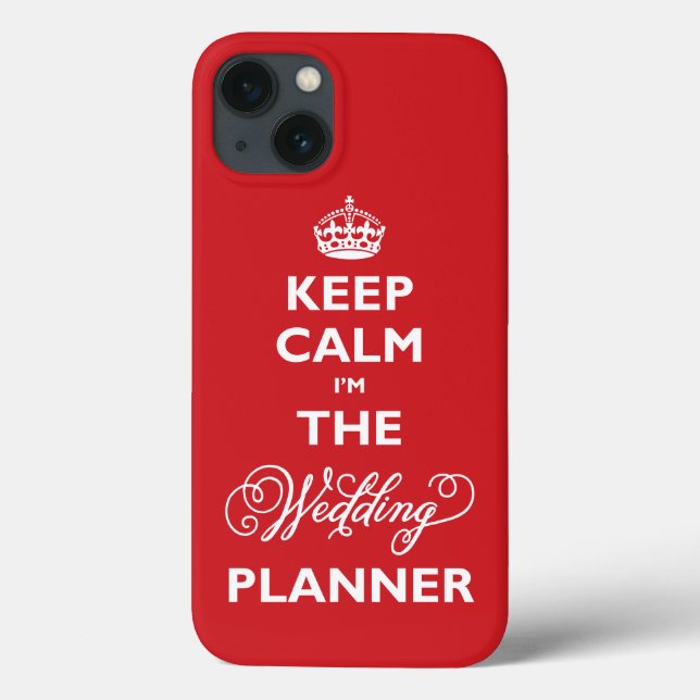 Coques Case-Mate iPhone Restez calme Je suis le Wedding planner White Text (Verso)
