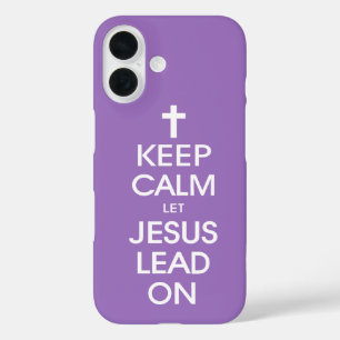 Coque Pour iPhone 16 Restez Calme Laissez Jésus diriger - Christ Christ