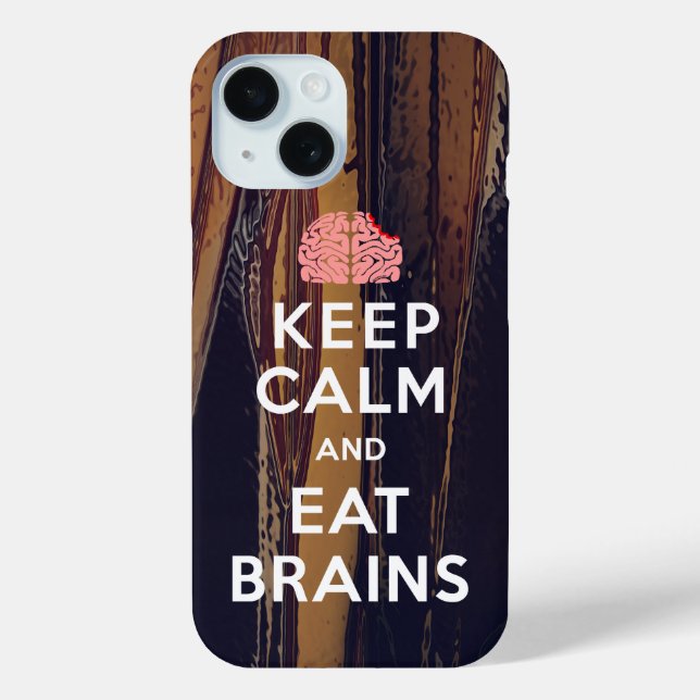 Coques Case-Mate iPhone Restez Calme Mangez Le Cerveau (Verso)