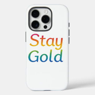 Coque iPhone 16 Pro Restez couvert pour iPhone Gold