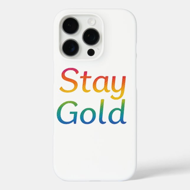 Coques Case-Mate iPhone Restez couvert pour iPhone Gold (Verso)