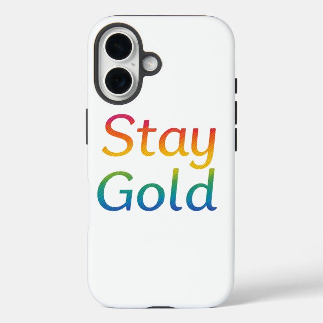 Coques Case-Mate iPhone Restez couvert pour iPhone Gold (Verso)