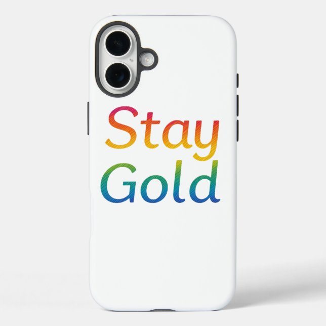 Coques Case-Mate iPhone Restez couvert pour iPhone Gold (Verso)