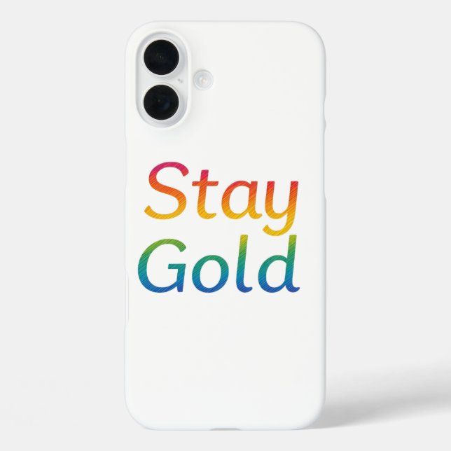 Coques Case-Mate iPhone Restez couvert pour iPhone Gold (Verso)
