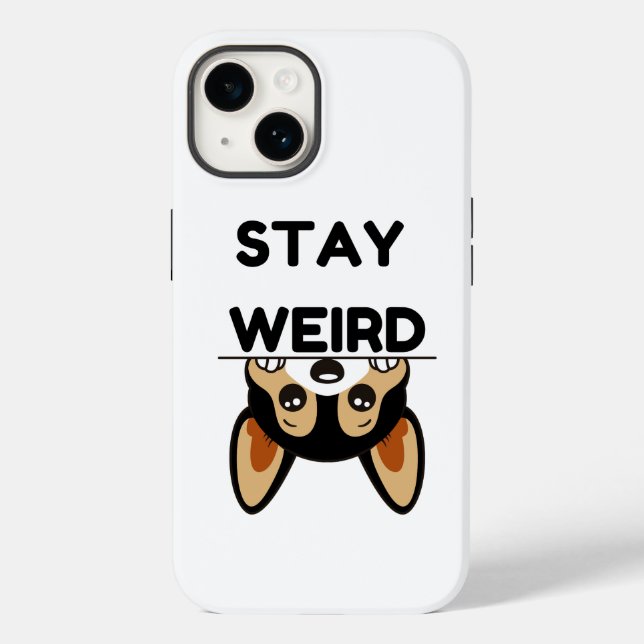 Coques Case-Mate iPhone Restez Drôle Étrange Cartoon Chien Boston Terrier (Verso)