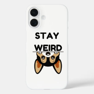 Coque Pour iPhone 16 Restez Drôle Étrange Cartoon Chien Boston Terrier