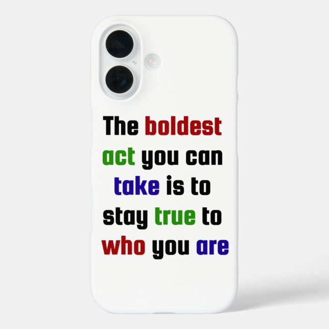 Coques Case-Mate iPhone Restez fidèle à vous-même : l'acte le plus audacie (Verso)