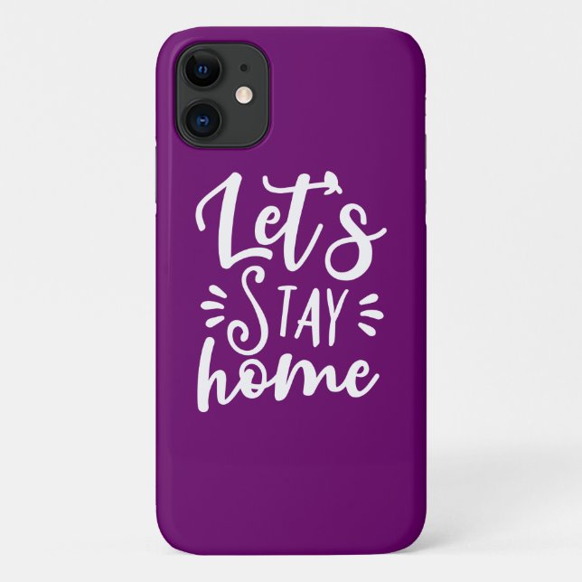 Coques Case-Mate iPhone Restons à la maison violet (Dos)