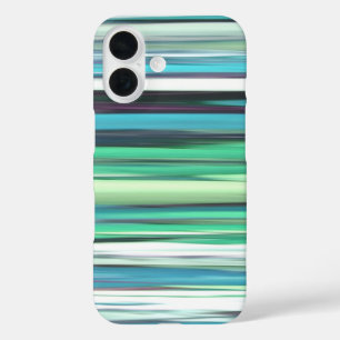 Coques iPhone 16 Résumé #2 : Flou bleu vert aquatique