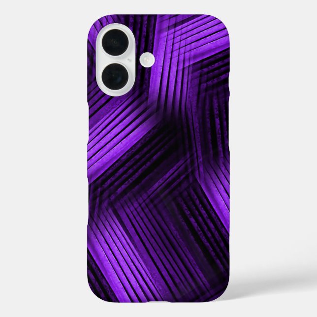 Coques Case-Mate iPhone Résumé abstrait contemporain violet et noir (Verso)