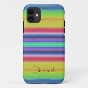 Coque iPhone 11 Résumé arc-en-ciel aquarelle coloré abstrait