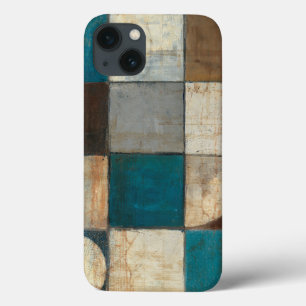 iPhone 13 Coque Résumé dans le bleu et le brun