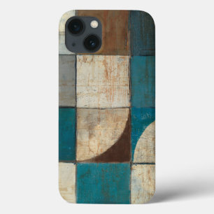 iPhone 13 Case Résumé dans le bleu et le brun
