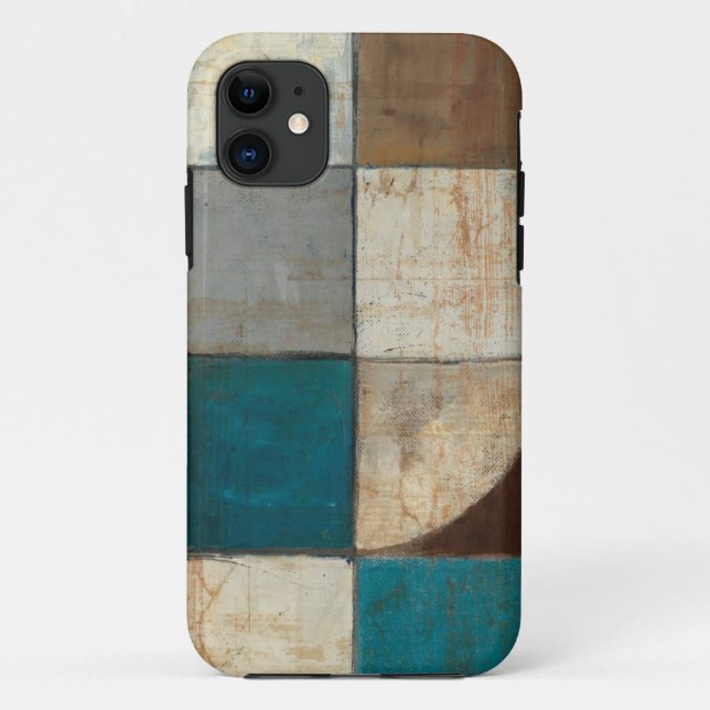 Coques Case-Mate iPhone Résumé dans le bleu et le brun (Dos)