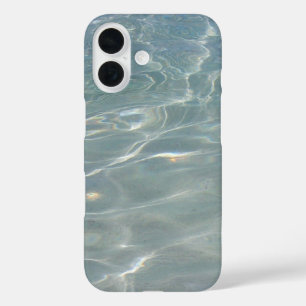 Coque Pour iPhone 16 Résumé d'eau des Caraïbes Bleu Nature