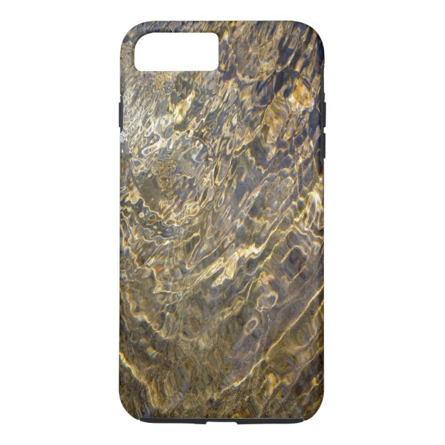 Coques Case-Mate iPhone Résumé d'eau dorée chaotique ondulante (Dos)
