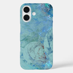 Coque Pour iPhone 16 Résumé Opale Bleue 