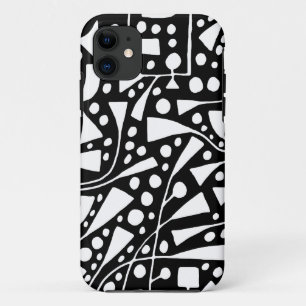 Coque iPhone 11 Résumé Weiß 120112 auf Schwarzem