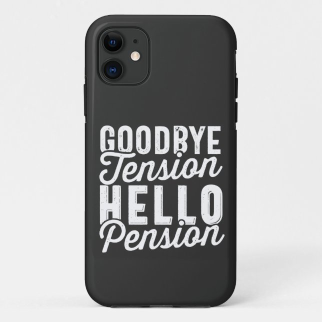 Coques Case-Mate iPhone Retirement Venin, Goodbye Tension Hello Pension (Dos)