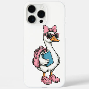 Coque iPhone 16 Pro Max Retourner À L'École Filles D'Oie Silly