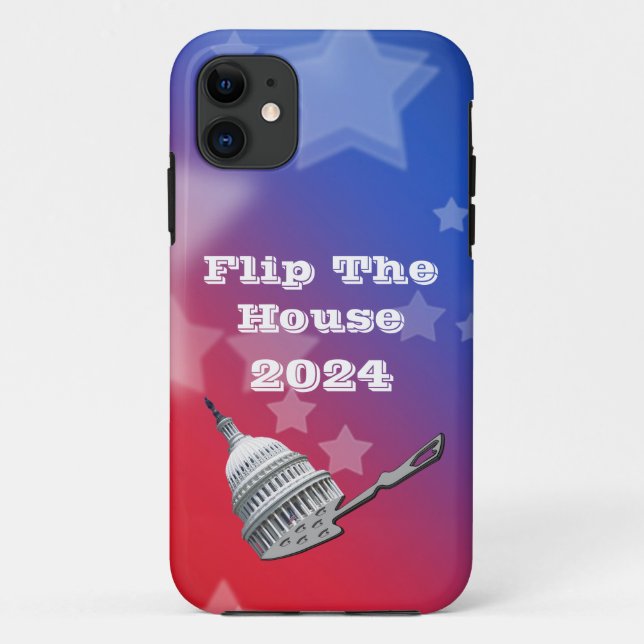Coques Case-Mate iPhone Retourner Le Vote De La Chambre Bleu 2024 (Dos)