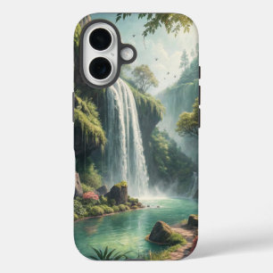 Coque Pour iPhone 16 Retraite des chutes d'eau enchantées