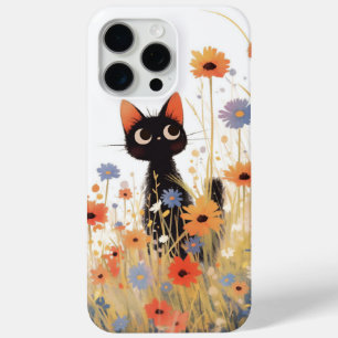 Coque Case-Mate iPhone Retraite Fleur Chat Noir