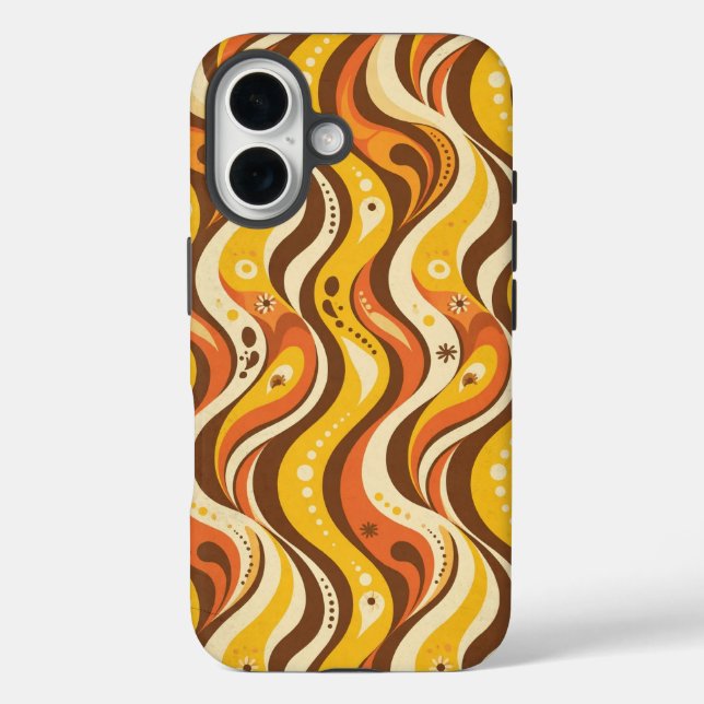 Coques Case-Mate iPhone Retro 70s Groovy Wavy Lines Case (Verso)