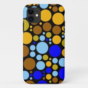 Coque Case-Mate Pour iPhone Rétro Aqua bleu jaune sans couture du pois  