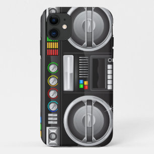 Coques Pour iPhone rétro arc-en-ciel boutons boombox ghetto master