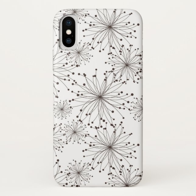 Coques Case-Mate iPhone Rétro arrière - plan floral (Dos)