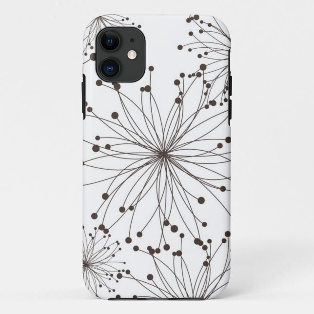 Coques Case-Mate iPhone Rétro arrière - plan floral (Dos)