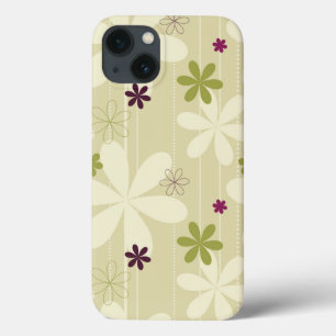 Coques Pour iPhone Rétro arrière - plan floral